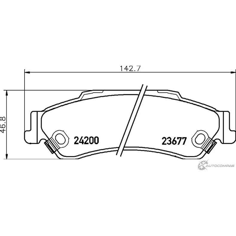 Тормозные колодки дисковые, комплект MINTEX 24200 MDB2299 2 3677 830268 изображение 0