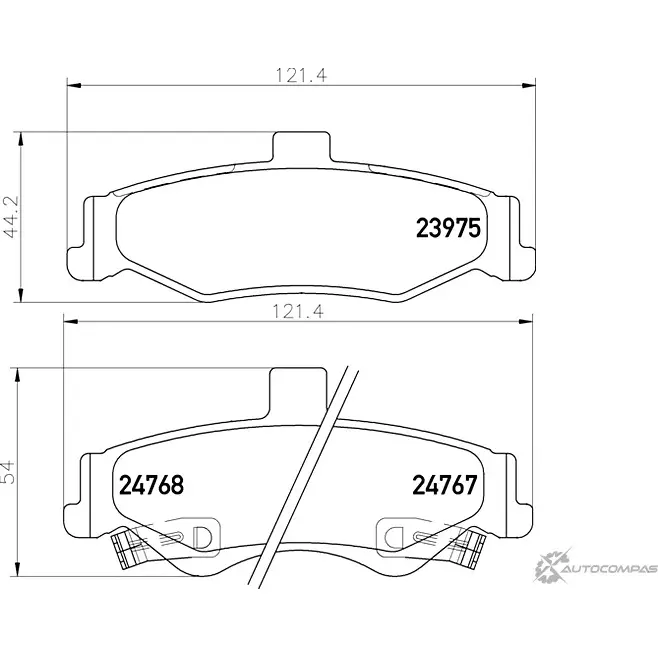 Тормозные колодки дисковые, комплект MINTEX 2397 5 7619D750 MDB2337 830300 изображение 0