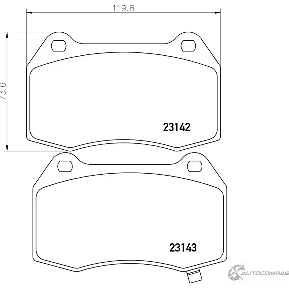 Тормозные колодки дисковые, комплект MINTEX 7858D960 MDB2341 2314 2 830304 изображение 0