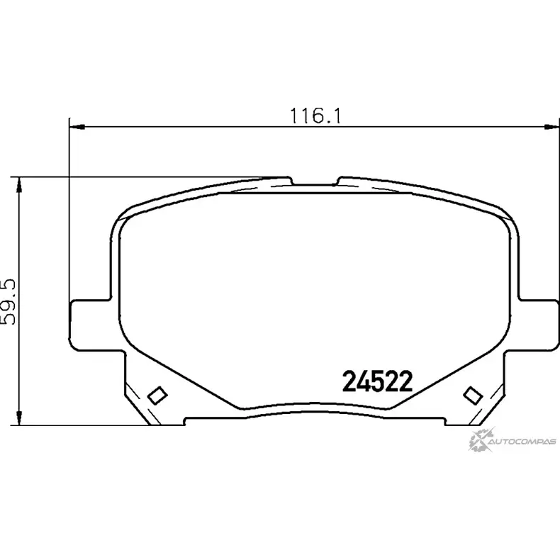 Тормозные колодки дисковые, комплект MINTEX 2452 2 8346D1227 830307 MDB2344 изображение 0