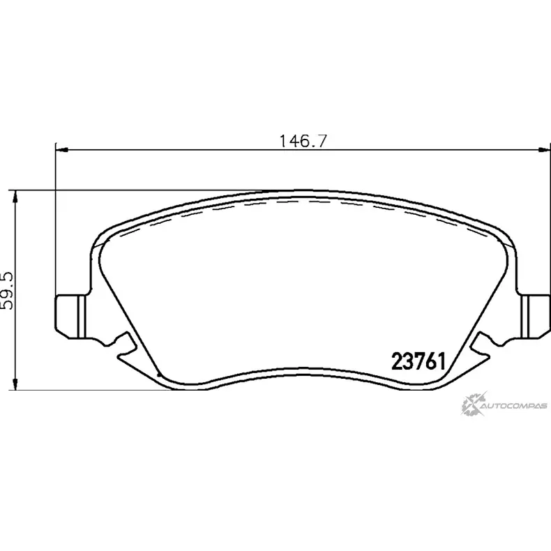 Тормозные колодки дисковые, комплект MINTEX 830321 2 3761 ZKGH2 MDB2362