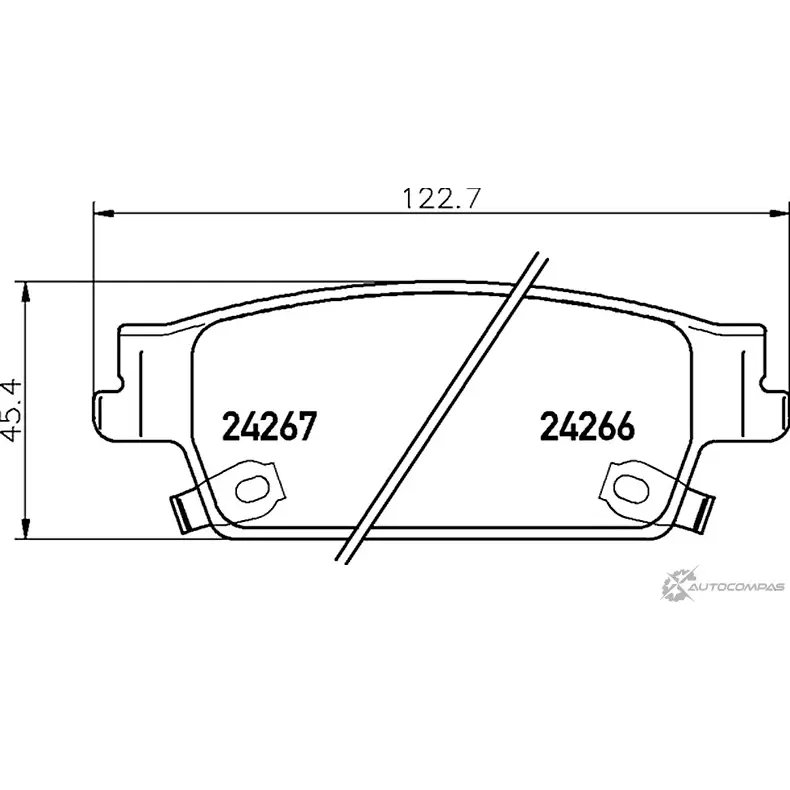Тормозные колодки дисковые, комплект MINTEX 24267 24266 830328 MDB2378