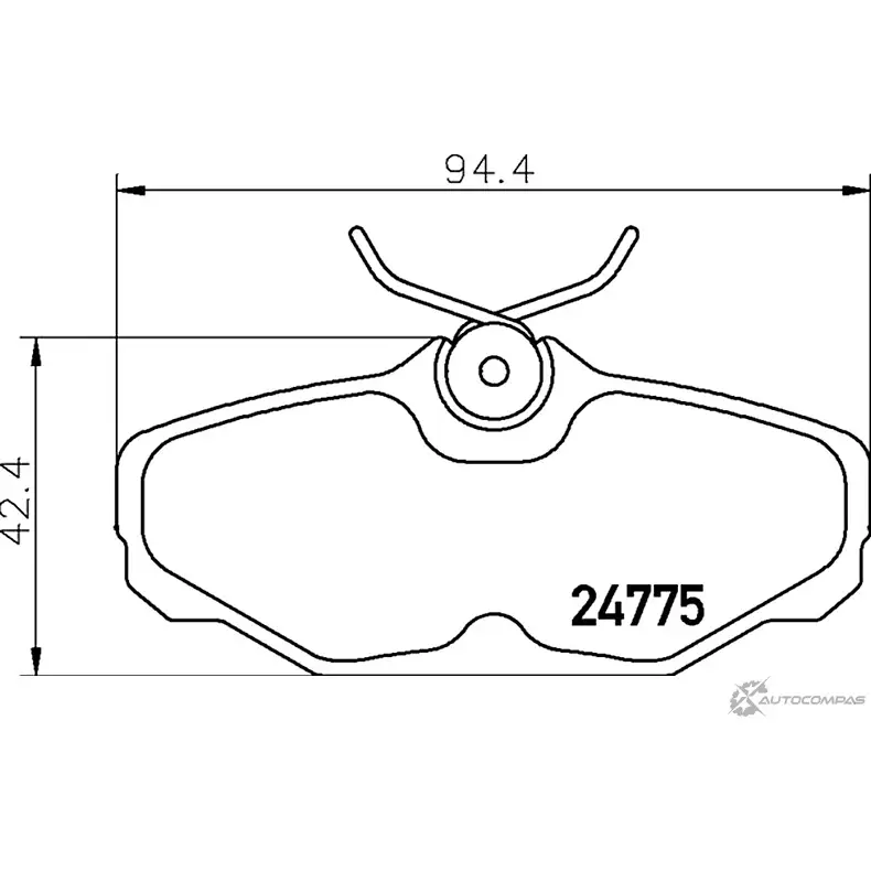 Тормозные колодки дисковые, комплект MINTEX 7489AD610 MDB2384 2477 5 830332
