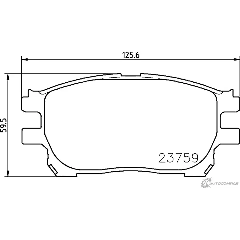 Тормозные колодки дисковые, комплект MINTEX 237 59 830397 MDB2558 A2LGCG