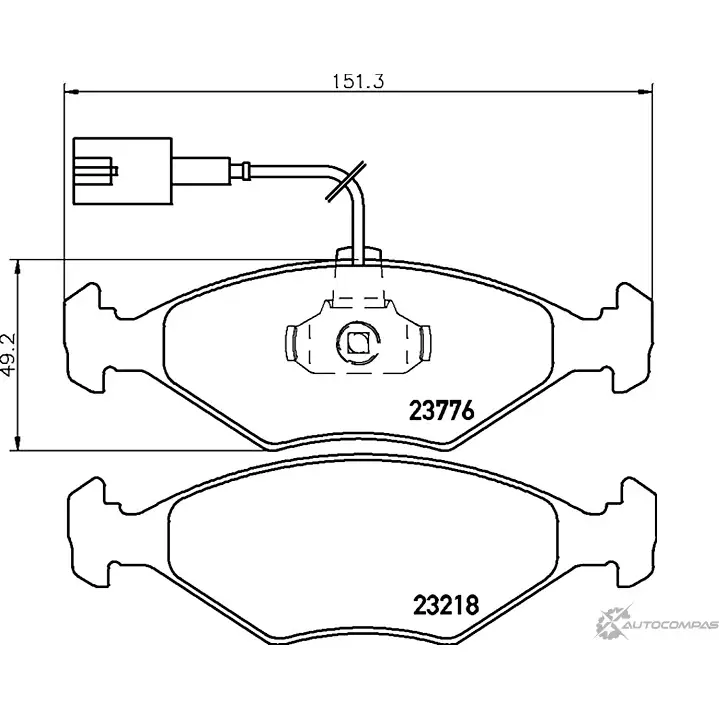 Тормозные колодки дисковые, комплект MINTEX 23776 MDB2617 2321 8 830449 изображение 0