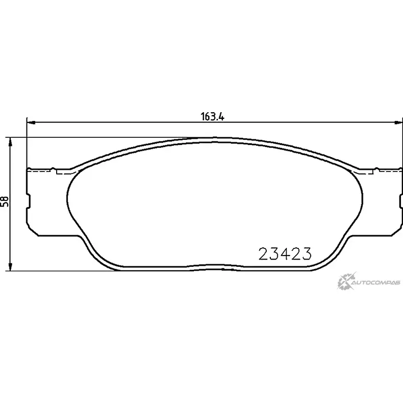 Тормозные колодки дисковые, комплект MINTEX G3YDY 234 23 830466 MDB2636
