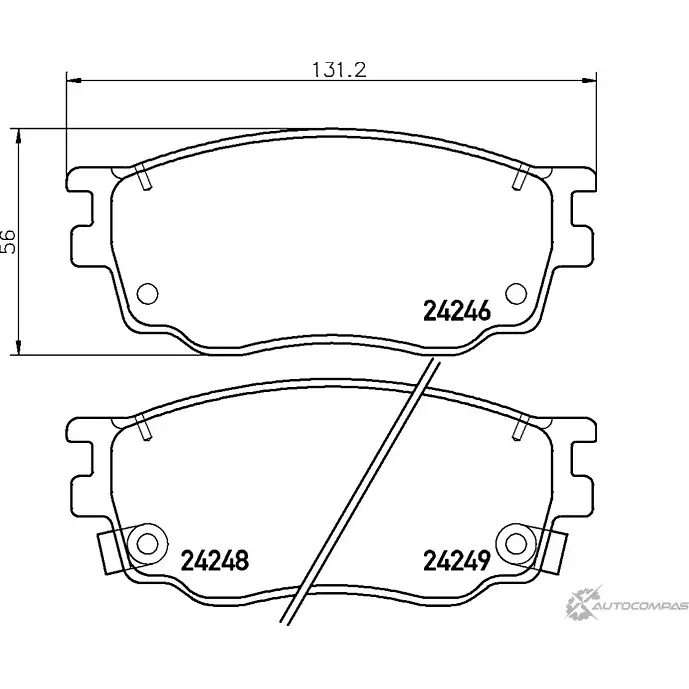 Тормозные колодки дисковые, комплект MINTEX 830511 2424 6 MDB2690 24248 изображение 0