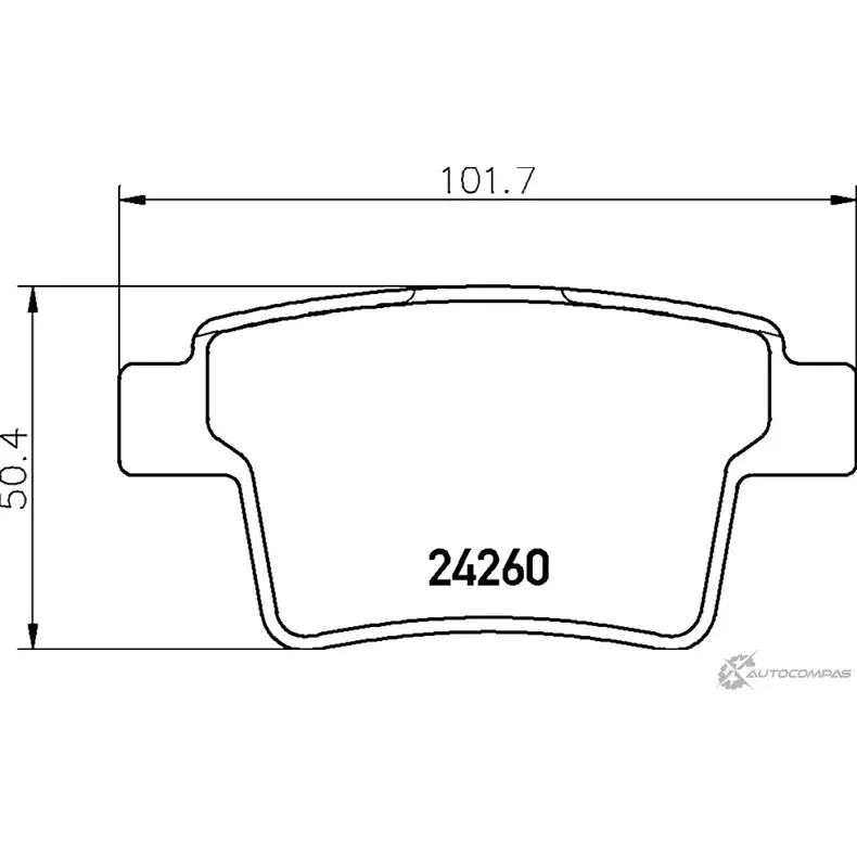 Тормозные колодки дисковые, комплект MINTEX MDB2691 830512 24 260 7976D1071 изображение 0