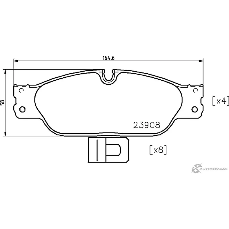 Тормозные колодки дисковые, комплект MINTEX 830544 7971D1065 MDB2724 2 3908