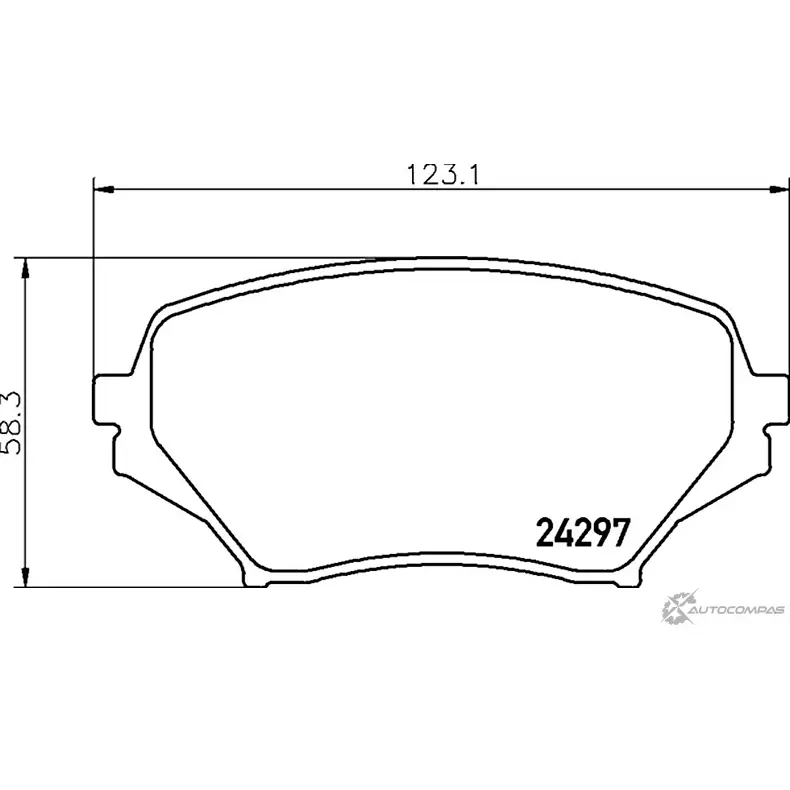 Тормозные колодки дисковые, комплект MINTEX 8295D1179 830587 2 4297 MDB2771 изображение 0