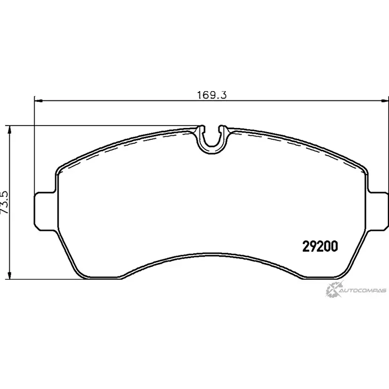 Тормозные колодки дисковые, комплект MINTEX 830617 MDB2804 Q24FFBU 29 200 изображение 0