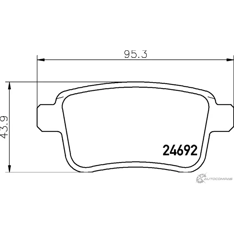 Тормозные колодки дисковые, комплект MINTEX 246 92 830742 MDB2964 SNXP4N изображение 0