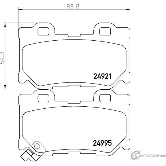 Тормозные колодки дисковые, комплект MINTEX 2 4921 8458D1347 830817 MDB3050 изображение 0