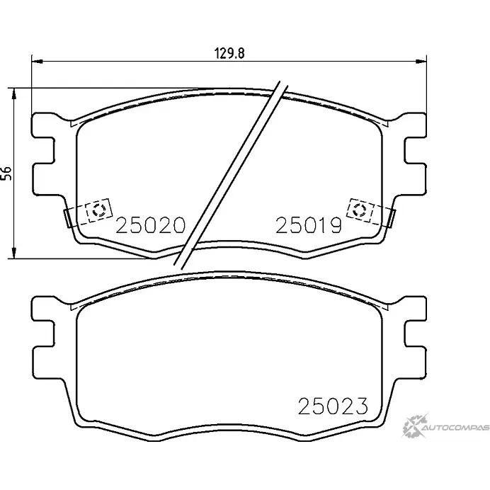 Тормозные колодки дисковые, комплект MINTEX MDB3057 25019 175 1 5 25019 830824
