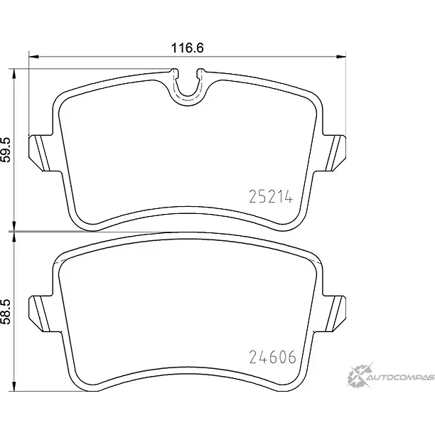 Тормозные колодки дисковые, комплект MINTEX 25214 24606 MDB3189 830930 изображение 0