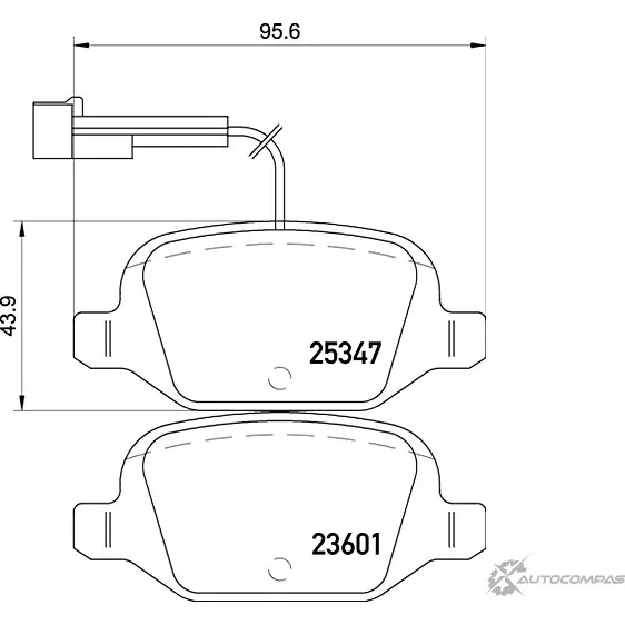 Тормозные колодки дисковые, комплект MINTEX MDB3204 25347 23 601 830945 изображение 0
