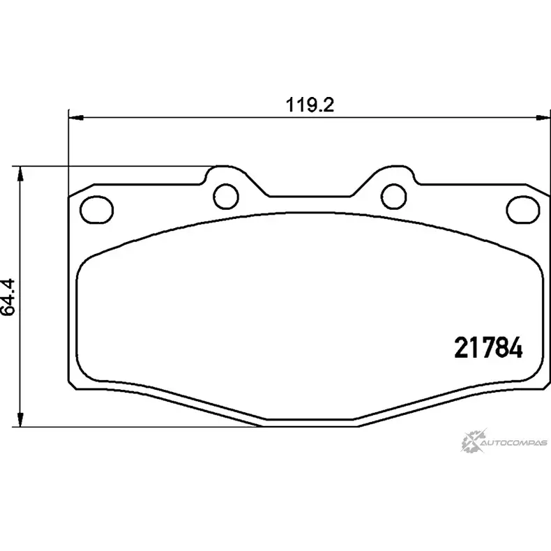 Тормозные колодки дисковые, комплект MINTEX 2178 4 830968 MDB3237 DRZLW изображение 0