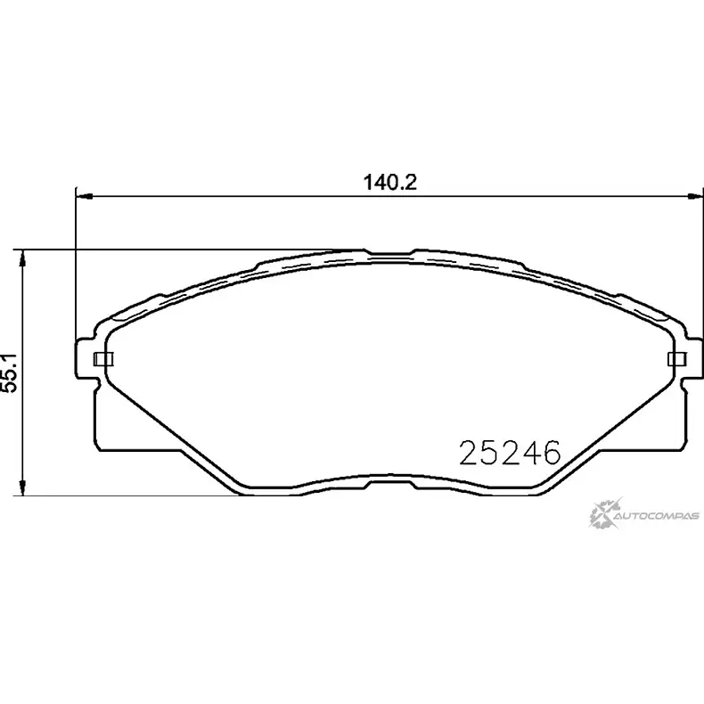 Тормозные колодки дисковые, комплект MINTEX 830996 8731D1523 MDB3272 252 46 изображение 0
