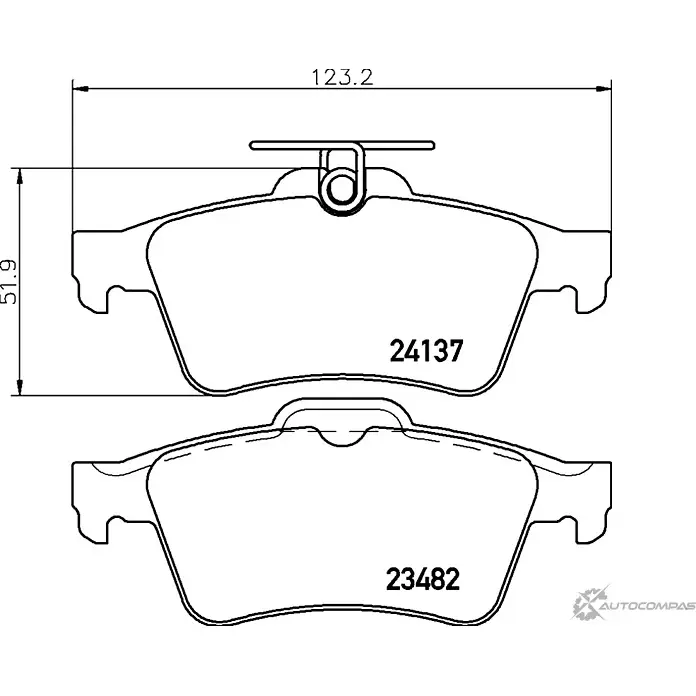 Тормозные колодки дисковые, комплект MINTEX MDB3294 2 3482 831015 24137