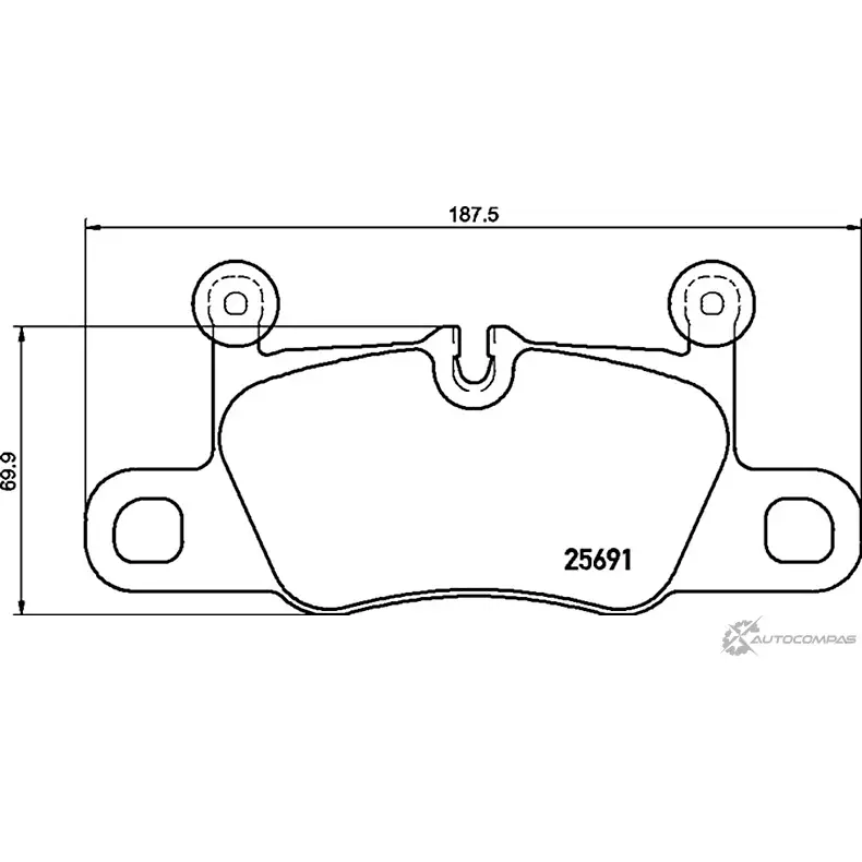 Тормозные колодки дисковые, комплект MINTEX MDB3409 KGXDJG 831092 2 5691 изображение 0