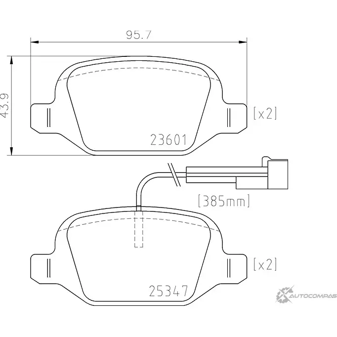 Тормозные колодки дисковые, комплект MINTEX 25347 1193683684 MDB3451 2360 1 изображение 0