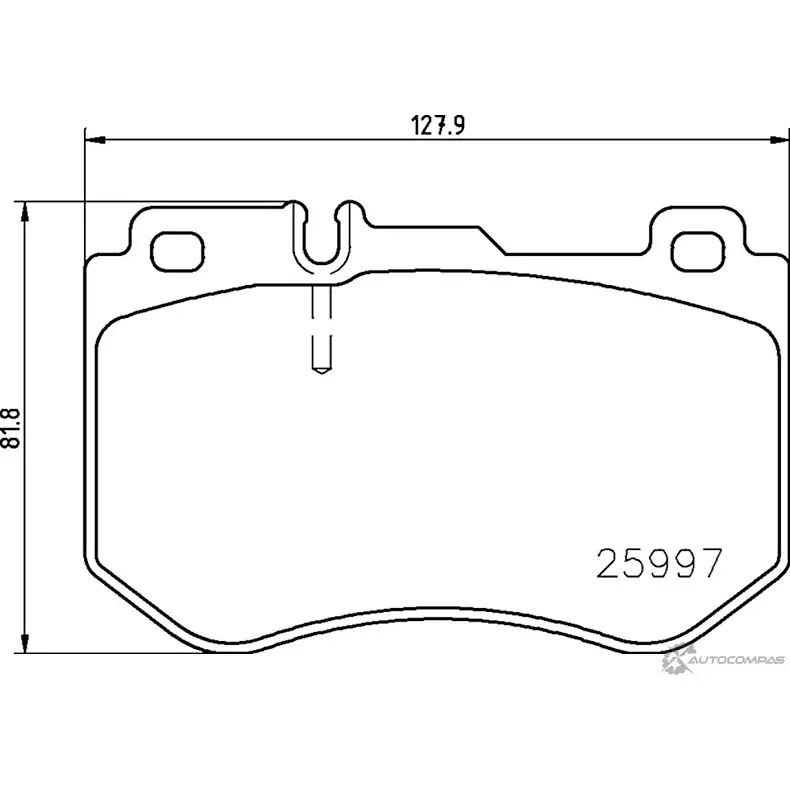 Тормозные колодки дисковые, комплект MINTEX 831120 MDB3705 4ZWM1 2599 7 изображение 0