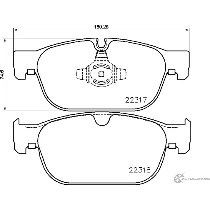 Тормозные колодки дисковые, комплект MINTEX 22 317 22318 831216 MDB3839 изображение 0