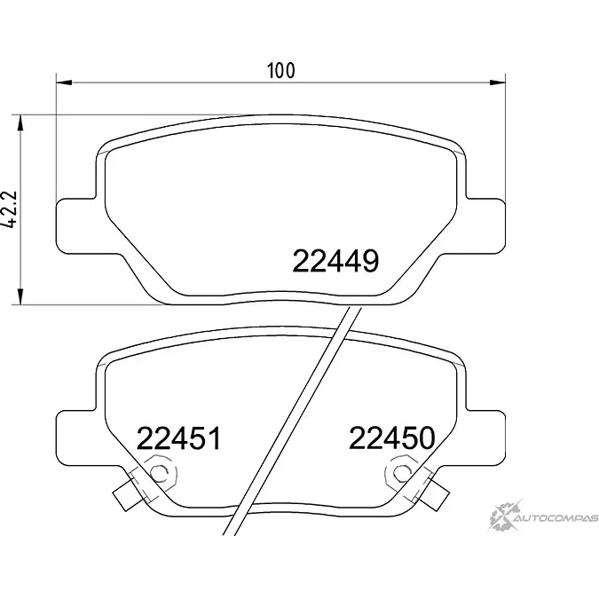Тормозные колодки дисковые, комплект MINTEX MDB3994 22450 22 449 1193684123 изображение 0