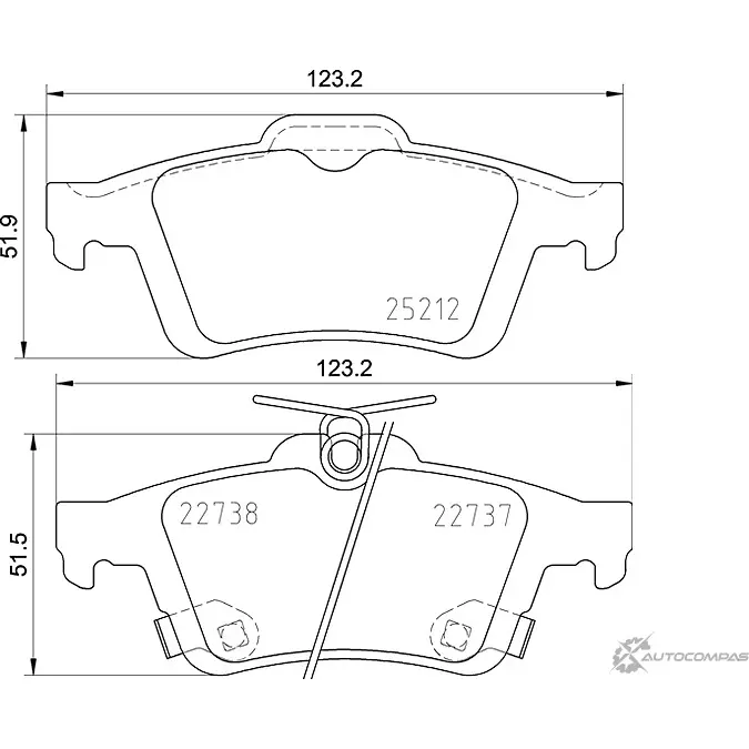 Тормозные колодки дисковые, комплект MINTEX MDB4065 4I K9W8 1437029001