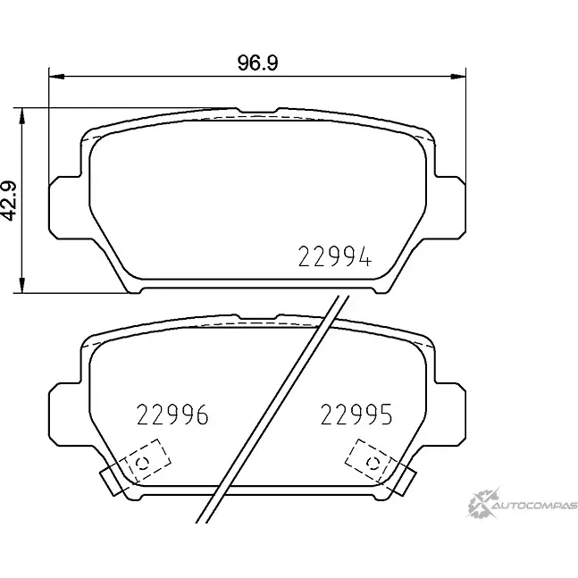 Тормозные колодки дисковые, комплект MINTEX 1G XHZS 1437029011 MDB4097 изображение 0