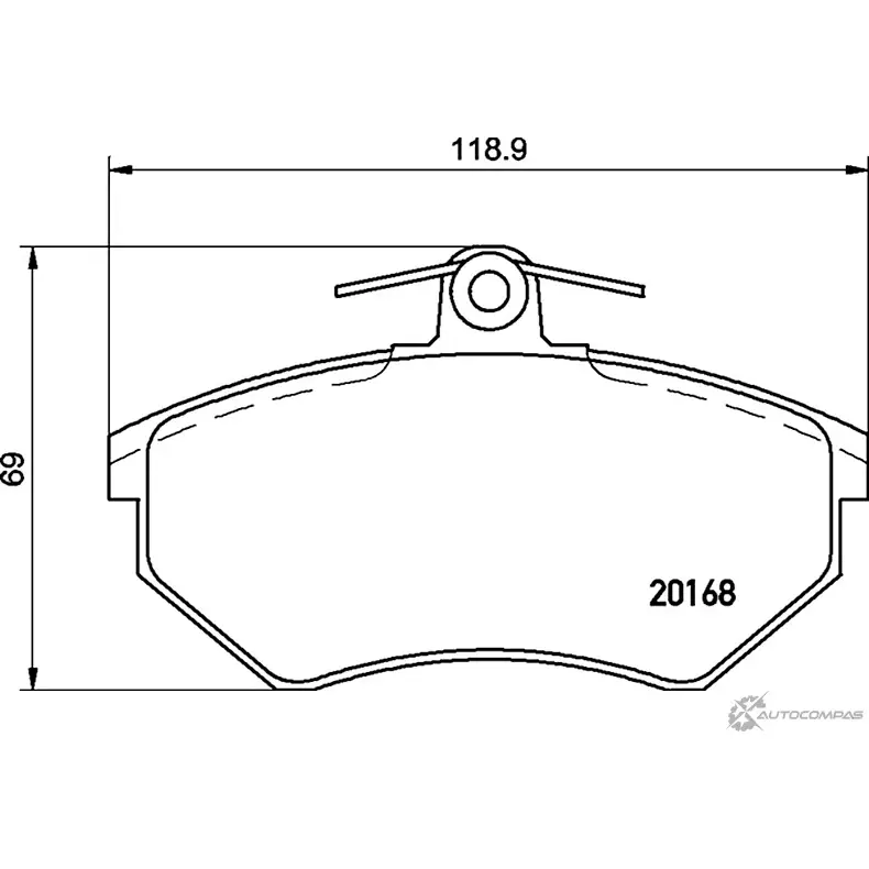Тормозные колодки, дисковые, комплект MINTEX 7571D684 1193684273 MDB81571 20 168 изображение 0