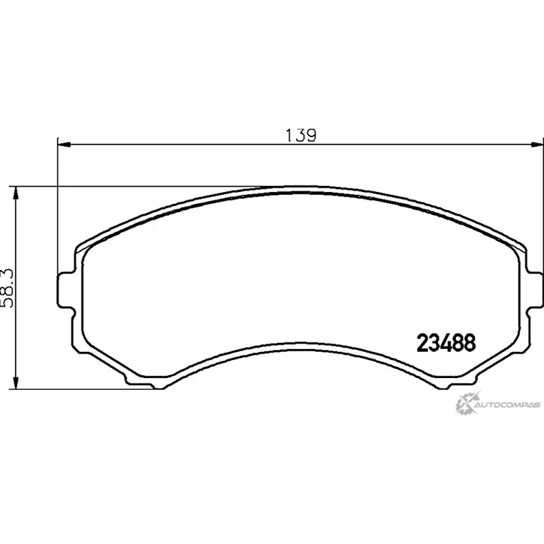 Тормозные колодки, дисковые, комплект MINTEX 1437029030 MDB81845 WUCGF ZU EVS3 изображение 0