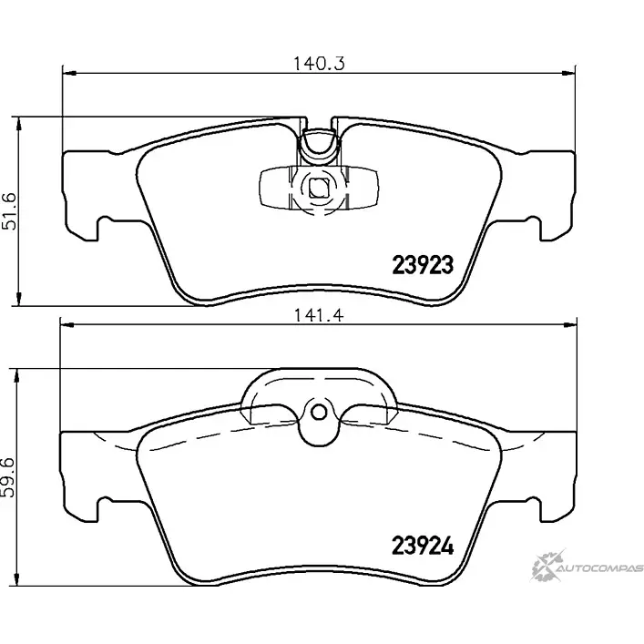 Тормозные колодки, дисковые, комплект MINTEX MDB82726 1437028923 BZLJ DV FRAMKL5 изображение 0