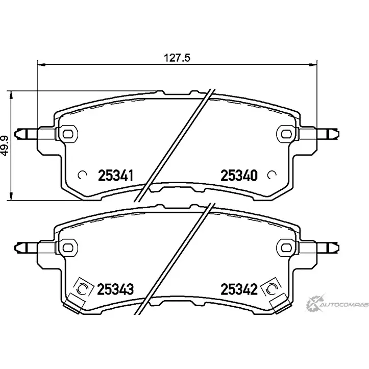 Тормозные колодки, дисковые, комплект MINTEX RHN66 MDB83145 1437029057 XV8 EH8Z изображение 0