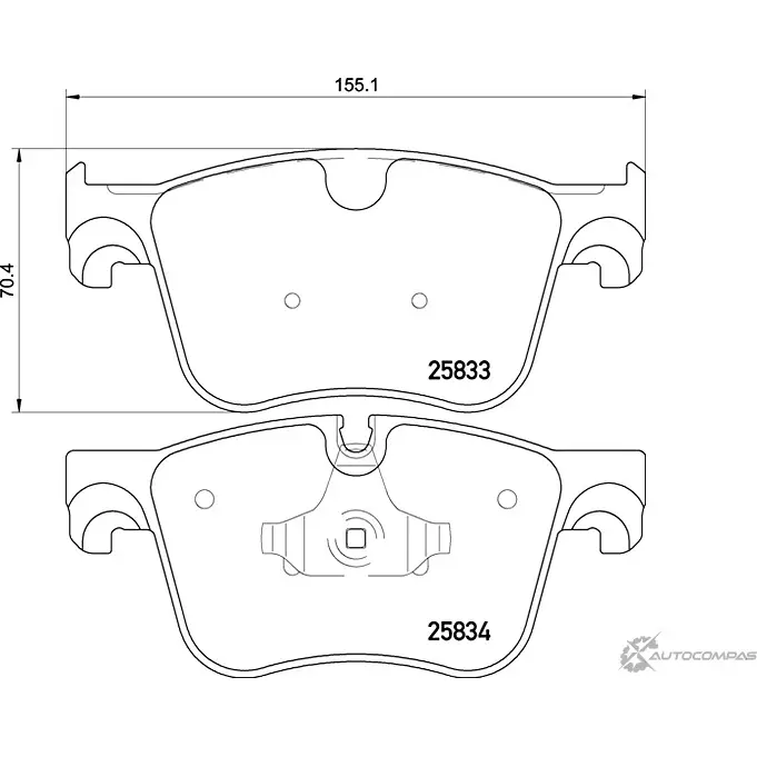 Тормозные колодки, дисковые, комплект MINTEX MDB83394 1H658U BD7C3 V 1437028973