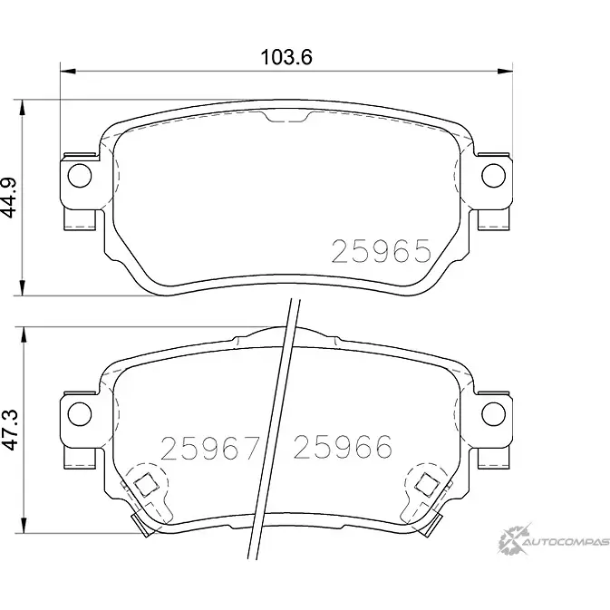 Тормозные колодки, дисковые, комплект MINTEX 1437029079 K LI4V MDB83675 P8MMS изображение 0