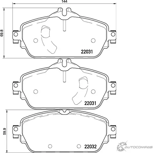 Тормозные колодки, дисковые, комплект MINTEX MDB83704 1437028975 FCMX YY 5WTDJC