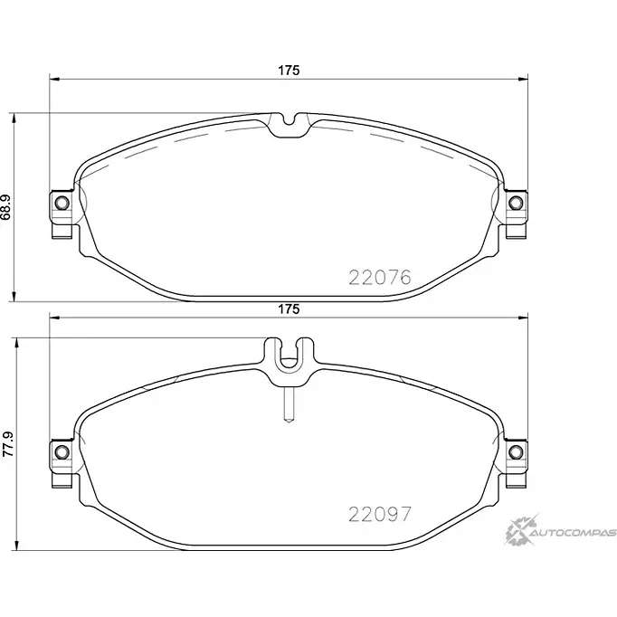 Тормозные колодки, дисковые, комплект MINTEX EGETM2 XE TPM3Z 1437028983 MDB83740 изображение 0