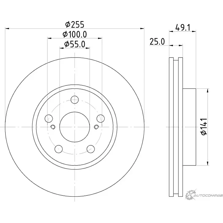 Тормозной диск MINTEX 98200 0774 0 1 MDC1025 831294 98200 0774 изображение 0