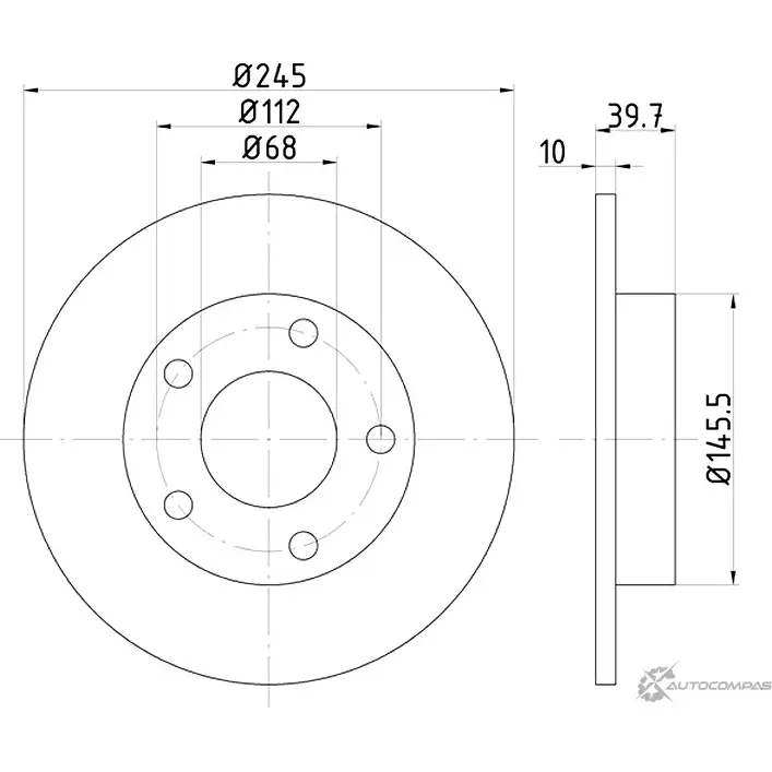 Тормозной диск MINTEX 831391 MDC1155 98200 0682 0 1 98200 0682 изображение 0