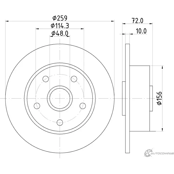Тормозной диск MINTEX 98200 0789 0 1 831402 MDC1184 98200 0789 изображение 0