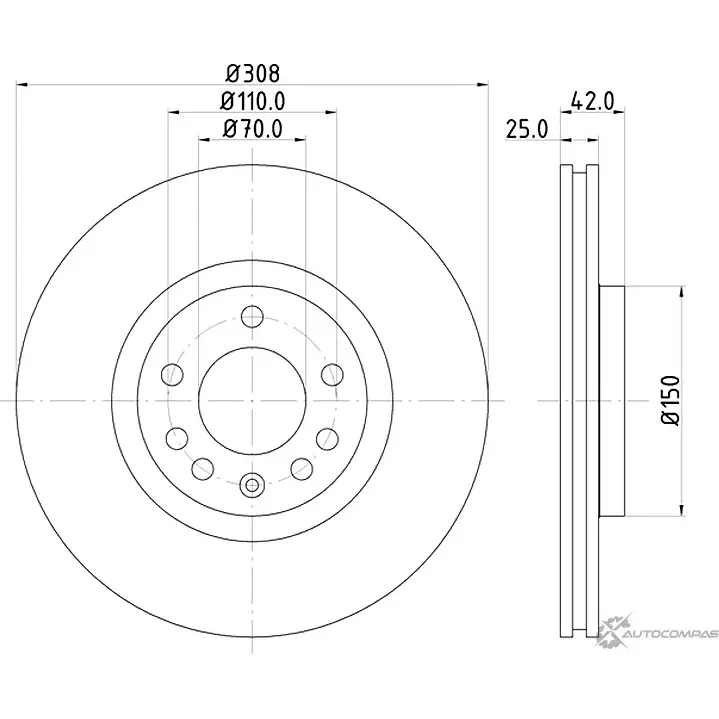 Тормозной диск MINTEX MDC1500C 1210683023 5028740944090 LB0VSP M изображение 0