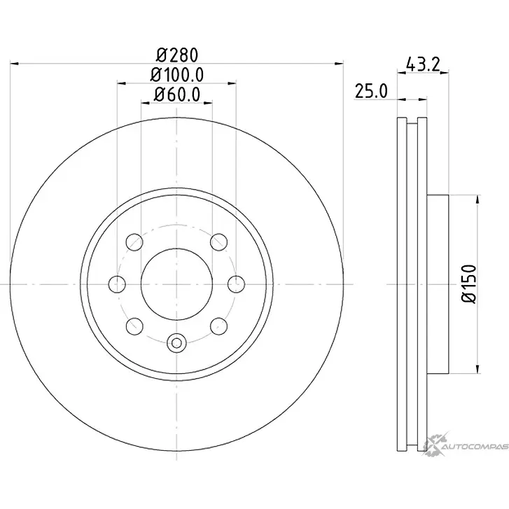 Тормозной диск MINTEX 98200 1293 98200 1293 0 1 831783 MDC1703 изображение 0