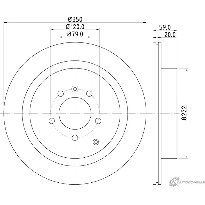 Тормозной диск MINTEX 1210685971 EI WGOJ MDC1715C 5028740943116 изображение 0