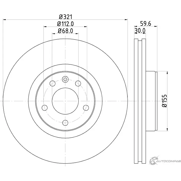 Тормозной диск MINTEX 5028740943253 FZR W5W MDC1743C 1210686281 изображение 0