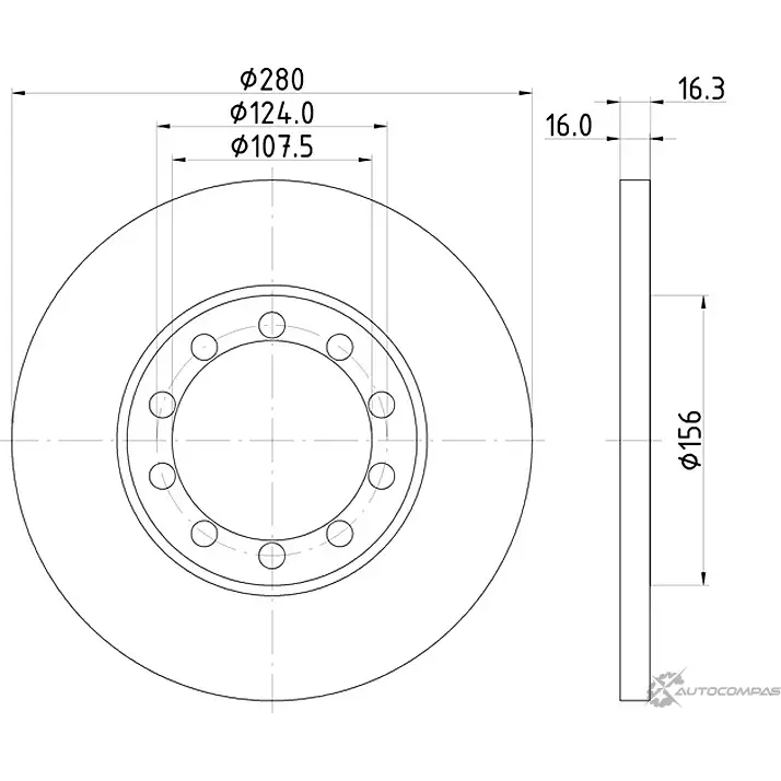 Тормозной диск MINTEX MDC1811C NTF ROAF 5028740943970 1210687183 изображение 0