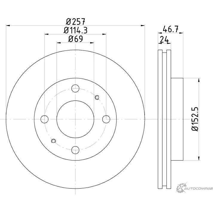 Тормозной диск MINTEX 98200 1739 MDC1878 98200 1739 0 1 831956 изображение 0