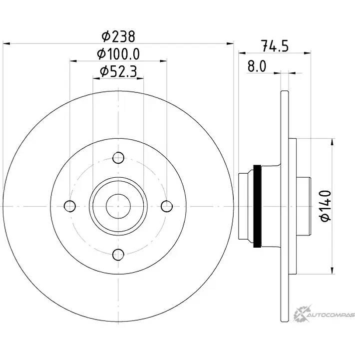 Тормозной диск MINTEX 832040 MDC1997 98200 1540 0 1 98200 1540