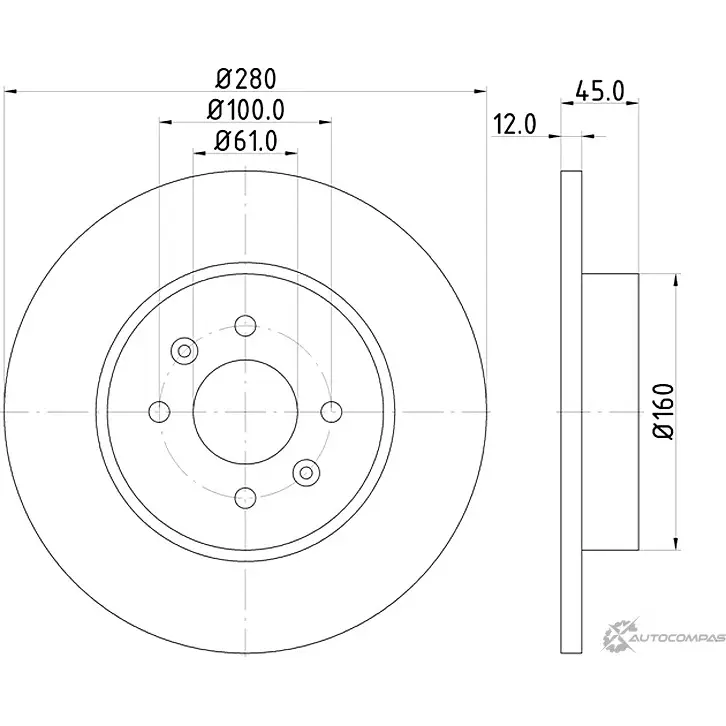 Тормозной диск MINTEX 98200 1812 0 1 98200 1812 832126 MDC2094 изображение 0