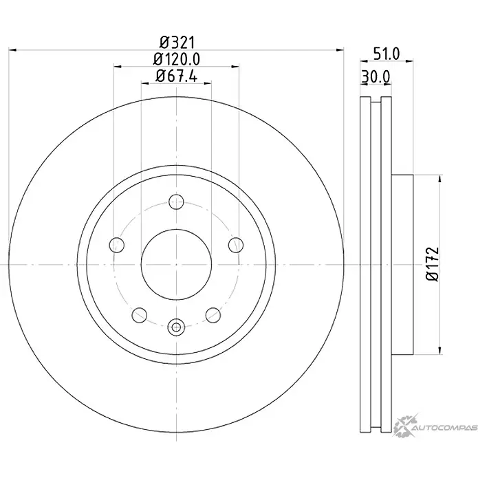 Тормозной диск MINTEX 1210690151 MDC2190C 5028740943536 VYVW2M C изображение 0